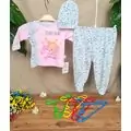 Bobix Teddy Bear Set Pink ახალშობილის ტანსაცმლის ნაკრები
