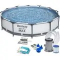Bestway 56416 Steel Pro Frame Pool With Cartridge Filter კარკასული აუზი კარტრიჯული ფილტრით