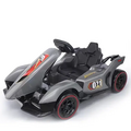 F1 For Kids Grey - ელექტრო მანქანა ტყავის სავარძლით