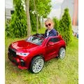 BMW X8 Red - ელექტრო მანქანა კაუჩუკის საბურავებით და ტყავის სავარძლით