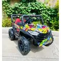 Buggy Yellow - ელექტრო მანქანა ტყავის სავარძლით