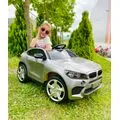 BMW X7 Jeep Grey - ელექტრო მანქანა კაუჩუკის საბურავებით და ტყავის სავარძლით