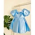 Baby Princess Dress With Bow Blue - საბავშვო კაბა