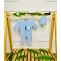 Grand Baby Romper Sleepy Fox Blue ჩვილის რომპერი