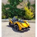 Sport Style Electric Car Painting Golden - ელექტრო მანქანა ტყავის სავარძლით