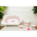Bebekevi Foldable ButhTub Set Pink დასაკეცი აბაზანის კომპლექტი