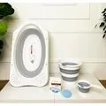 Bebekevi Foldable ButhTub Set Grey დასაკეცი აბაზანის კომპლექტი