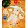 Newborn Baby 5 In 1 Set Rainbow Beige ახალშობილის ტანსაცმლის ნაკრები