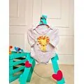 Bebio Bodysuit Lion Grey - ჩვილის ბოდე