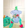Bebio Bodysuit Colorful Fish Blue - ჩვილის ბოდე