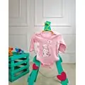 Bebio Bodysuit Cute Kittens Pink - ჩვილის ბოდე