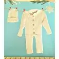 Cute Knitted Romper Beige - ახალშობილის ნაქსოვი რომპერი