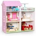 Wooden Doll House With Accsesoriess  - თოჯინის სახლი ავეჯით