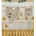 Rabbit Hat and Scarf Set Cream - ახალშობილის ქუდი და კაშნე