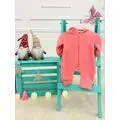 Fluffy Deer Romper Pink - საბავშვო რომპერი