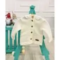Baby Knitted Jacket White - საბავშვო მოსაცმელი