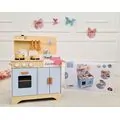 Toy Wooden Kitchen With Accessories - ხის სათამაშო სამზარეულო