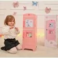 Wooden Toy Fridge Pink  - სათამაშო ხის მაცივარი აქსესუარებით