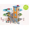 Moni Wooden 3 Storey Garage - ხის სათამაშო პარკინგის სეტი