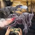 Remote Control Dinosaur სათამაშო დინოზავრი დისტანციური მართვით და ორთქლის გამოშვების ეფექტით