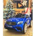 Mercedes Benz Painting Blue - ელექტრო მანქანა ტყავის სავარძლით და კაუჩუკის საბურავებით