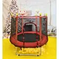 METAL & PLASTIC TRAMPOLINE 140cm Red - ბატუტი