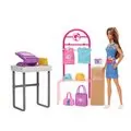 Barbie Make & Sell Boutique Playset ბარბის თოჯინა აქსესუარებით