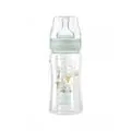 KikkaBoo Glass Feeding Bottle Jungle King Mint 240 ml  ახალშობილის ბოთლი