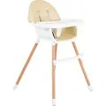 Moni Wooden High Chair Gelato 2 in 1 Beige საკვები სკამ-მაგიდა