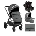 KikkaBoo Tiffany 4in1 Dark Grey საბავშვო ეტლის კომპლექტი