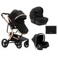 KikkaBoo Irene Black 4in1 საბავშვო ეტლის კომპლექტი