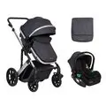 KikkaBoo Darling Dark Grey 3in1 2024 With I-Size Car Seat  საბავშვო ეტლის კომპლექტი