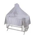 Bebekonfor White French Lace Mabela Cradle Set  -  ხის ტრანსფორმერი საწოლის კომპლექტი