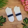 Baby Socks White With Blue Stripes საბავშვო წინდები