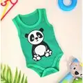 Bodysuit Surprised Panda Green ჩვილის ბოდე