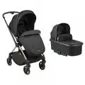 KikkaBoo Lanah 2in1 With Carrycot Black საბავშვო ეტლის კომპლექტი