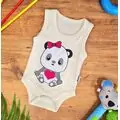 Bodysuit Pretty Panda White ჩვილის ბოდე