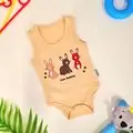 Bodysuit Cute Rabbits Beige ჩვილის ბოდე