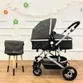 Cangaroo Ciara Grey With Black  საბავშვო ტრანსფორმერი ეტლი