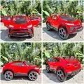 Lamborghini Electric Car Red - ელექტრო მანქანა კაუჩკის საბურავებით და ტყავის სავარძლით