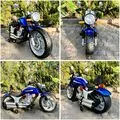 Electric Moto Harley Painted Blue - ელექტრო მოტოციკლი