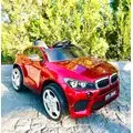 BMW X6 Electric Car Painted Red - ელექტრო მანქანა კაუჩუკის საბურავებით