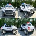 Police Super Car White - ელექტრო მანქანა კაუჩუკის საბურავებით