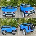 Toyota Off Road Electric Car Blue - ელექტრო მანქანა კაუჩუკის საბურავებით