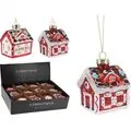 Christmas Decoration Set House Red 12pcs ნაძვის ხის სათამაშოები