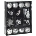 Christmas Hanging Decoration Set Silver 20pcs 8cm  ნაძვის ხის სათამაშოები