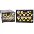 Christmas Hanging Decoration Heart Gold ნაძვის ხის სათამაშოები