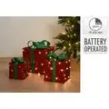Christmas Giftbox With Led Red ნაძვის ხის დეკორაცია