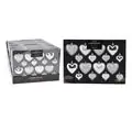 Christmas Hanging Decoration Heart Silver ნაძვის ხის სათამაშოები