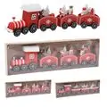 Christmas  Wooden Train Set საახალწლო ხის სათამაშო მატარებელი